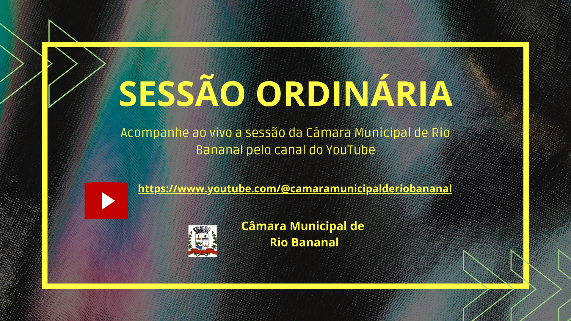 Acompanhe as Sessões da Câmara Municipal ao Vivo no YouTube!